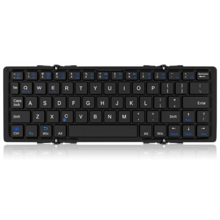 Triple Folding Mini Bluetooth Keyboard for Tablets and Phones With Free Case