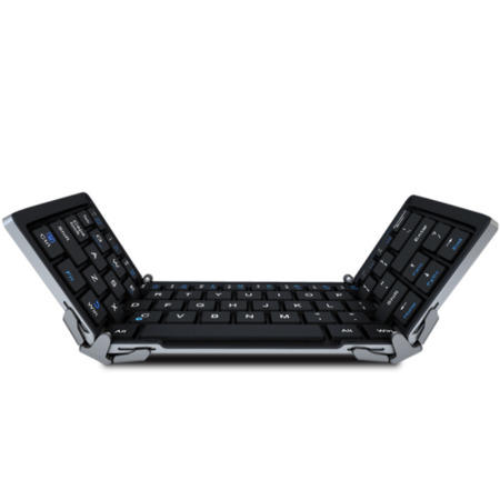 Triple Folding Mini Bluetooth Keyboard for Tablets and Phones With Free Case
