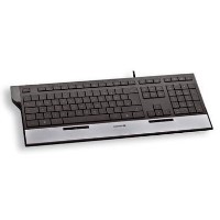 Cherry EASYHUB JK-0100 Corded Multimedia Keyboard with Built-in USB Connection - Silver/Black