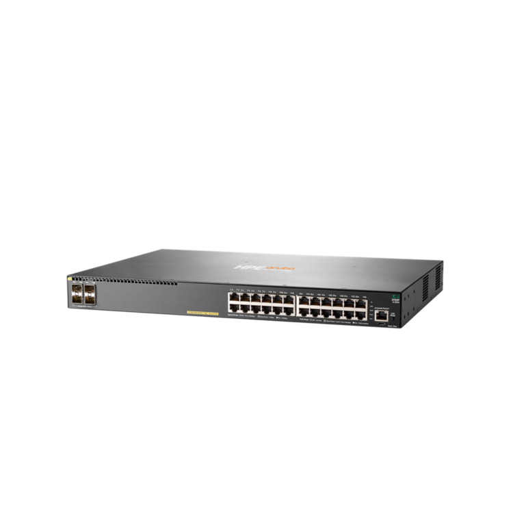HPE Aruba Networking 2930F 24G 24-Port PoE+ Rack-mountable Managed Switch 