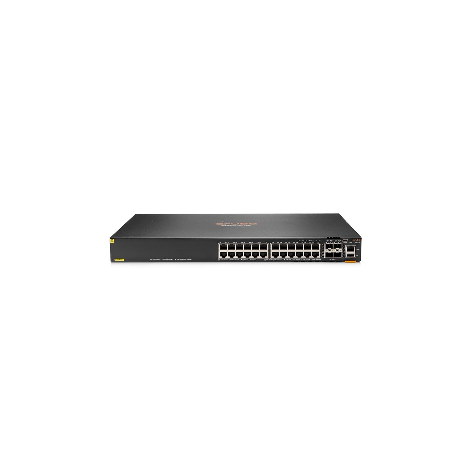 Hewlett Packard Grey Hpe Aruba Networking C-Port 6300 24G 24-Port Class4 Poe L3 Managed 1U Rack-Mountable Switch