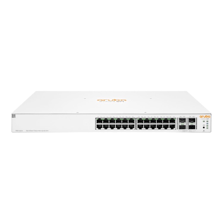 HP Enterprise Aruba Instant On 1930 28-Port Class4 PoE 4SFP/SFP+ 370W L3 Rack Mountable Managed Network Switch