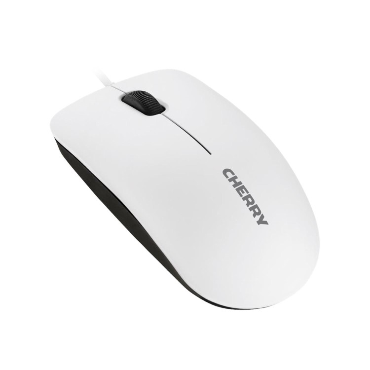 CHERRY MC 1000 Mouse - USB 2.0 - Optical - 3 Button(s) - Pale Gray