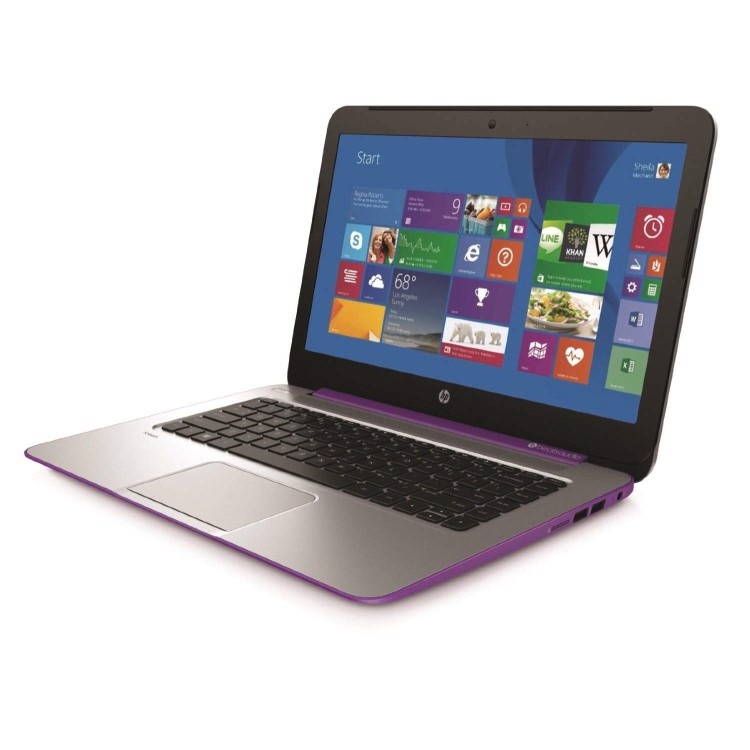 HP Stream 14 Quad Core 2GB 32GB SSD 14 inch Windows 8.1 Laptop in Purple & Silver