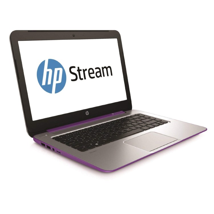 HP Stream 14 Quad Core 2GB 32GB SSD 14 inch Windows 8.1 Laptop in Purple & Silver