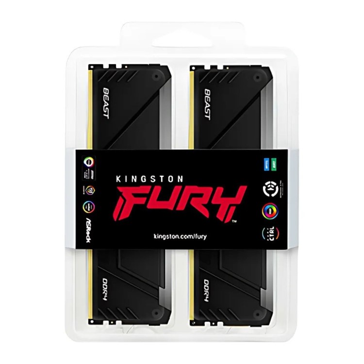 Kingston FURY Beast RGB 32GB (4x8GB) DIMM 3600MT/s DDR4 Desktop Memory