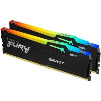 Kingston FURY Beast RGB 32GB (2x16GB) DIMM 6000MT/s DDR5 Desktop Memory Kingston FURY Beast RGB 32GB (2x16GB) DIMM 6000MT/s DDR5 Desktop Memory