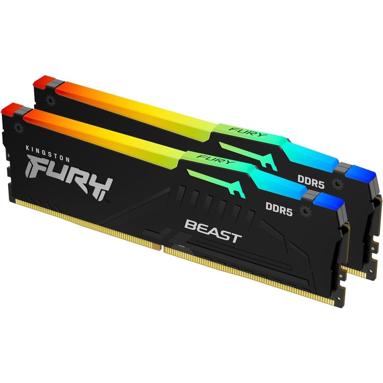 Kingston FURY Beast RGB 32GB (2x16GB) DIMM 6000MT/s DDR5 Desktop Memory