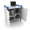 LapCabby 16V - 16 laptops or chromebooks up to 19&#39; - vertical storage 4 Sliding shelves