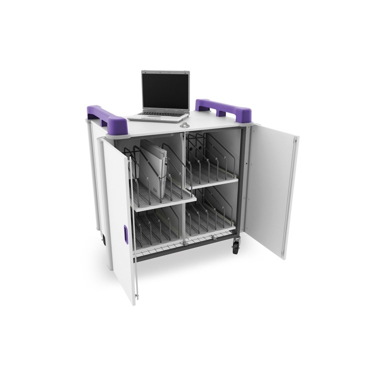 LapCabby 20V 20 Port Vertical Laptop Charging Trolley