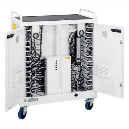 Bretford PowerCart30H 30 Bay Horizontal Charging Cart with intelligent charging  Fans 1000W x 650D x  1400mmH 120kg