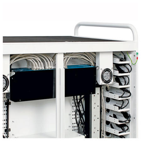 Bretford PowerCart30H 30 Bay Horizontal Charging Cart with intelligent charging  Fans 1000W x 650D x  1400mmH 120kg