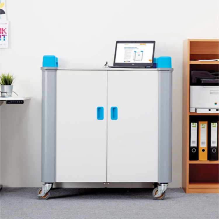 LapCabbyMini 32V - 32 Port Vertical Laptop Charging Trolley