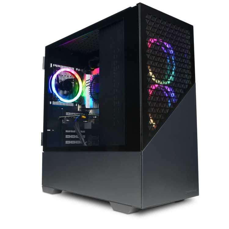 CyberPowerPC Amethyst AMD Ryzen 5 5500 RTX 5060 16GB RAM 1TB SSD + 23.8" FHD Gaming Monitor