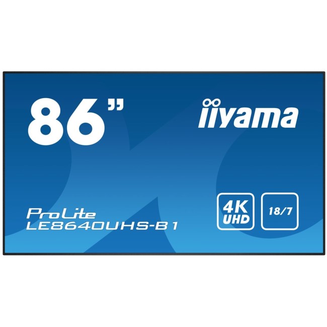 Iiyama ProLite LE8640UHS-B1 86" 4K Ultra HD Large Format Display