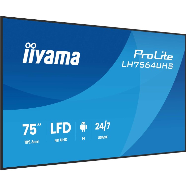 iiyama ProLite 75" 4K UHD Digital Signage Display