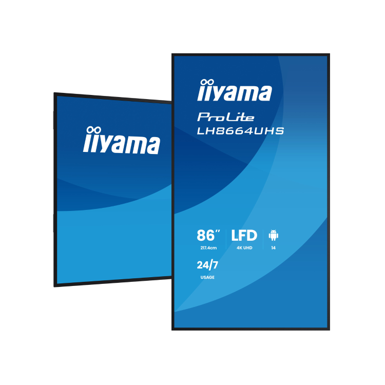 iiyama LH8664UHS 86" 4K UHD Large Format Display 