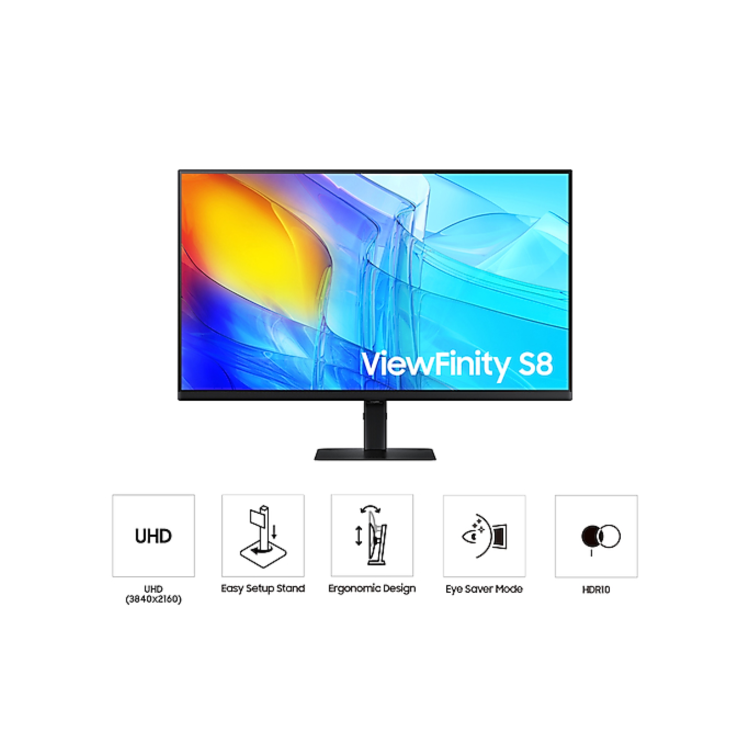 Refurbished Samsung ViewFinity S80UD 32" VA 4K UHD Full Ergonomic Monitor