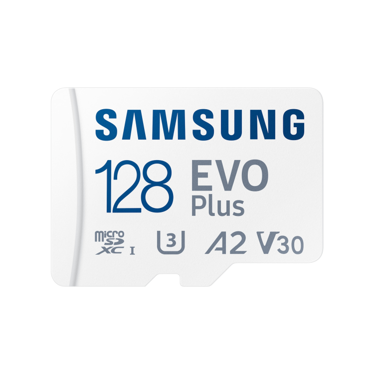 Samsung EVO Plus 128GB MicroSDXC Memory Card + microSD to SD adapter