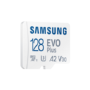 Samsung EVO Plus 128GB MicroSDXC Memory Card + microSD to SD adapter
