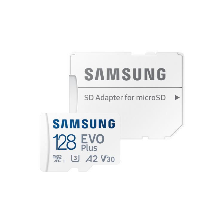 Samsung EVO Plus 128GB MicroSDXC Memory Card + microSD to SD adapter