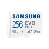 Samsung EVO Plus 256GB MicroSDXC Memory Card + microSD to SD adapter