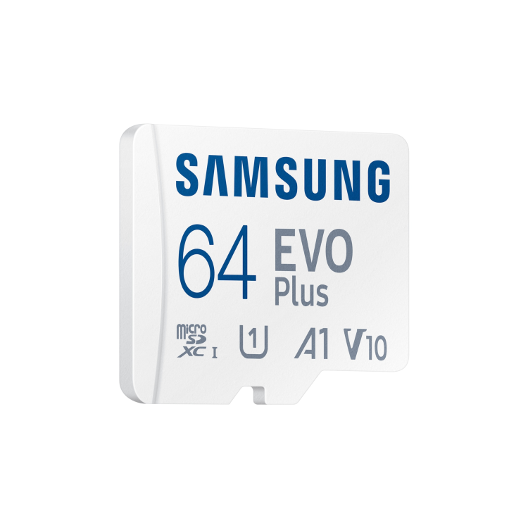 Samsung EVO Plus 64GB MicroSDXC Memory Card + microSD to SD adapter