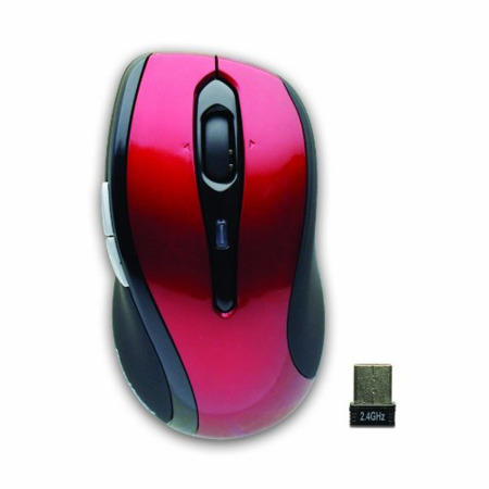 Optical 2.4 GHz Wireless Tilt-Wheel Mouse Red
