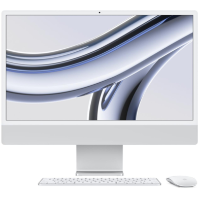 Apple iMac 2023 M3 8 Core CPU 10 Core GPU 8GB 512GB SSD 24 Inch 4.5K All-in-One - Silver