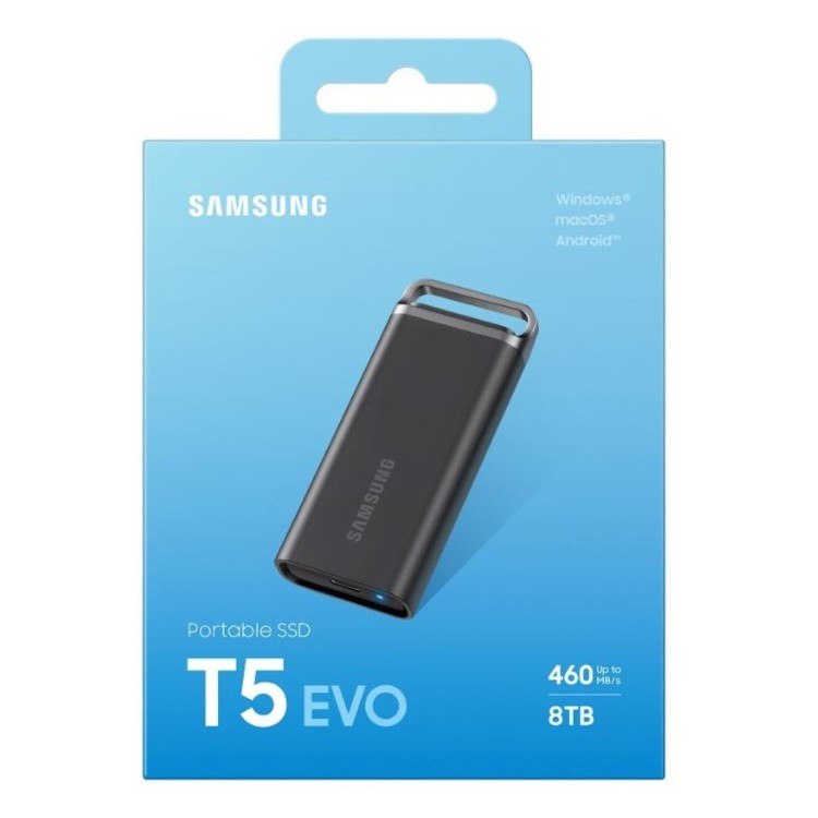 Samsung T5 EVO NVMe 8TB USB 3.2 Portable External SSD