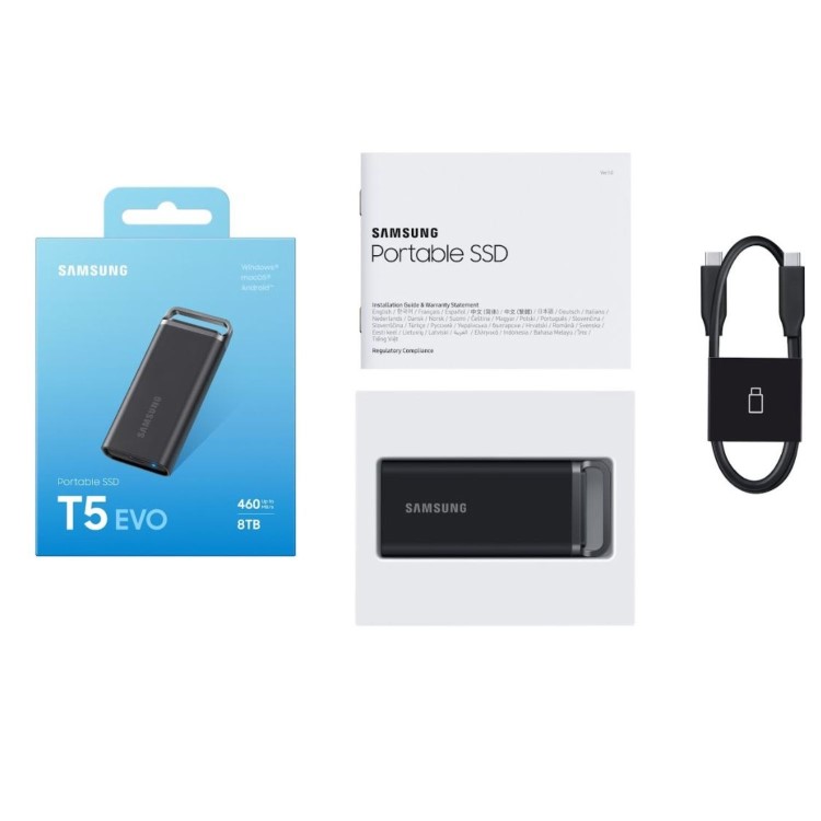 Samsung T5 EVO NVMe 8TB USB 3.2 Portable External SSD