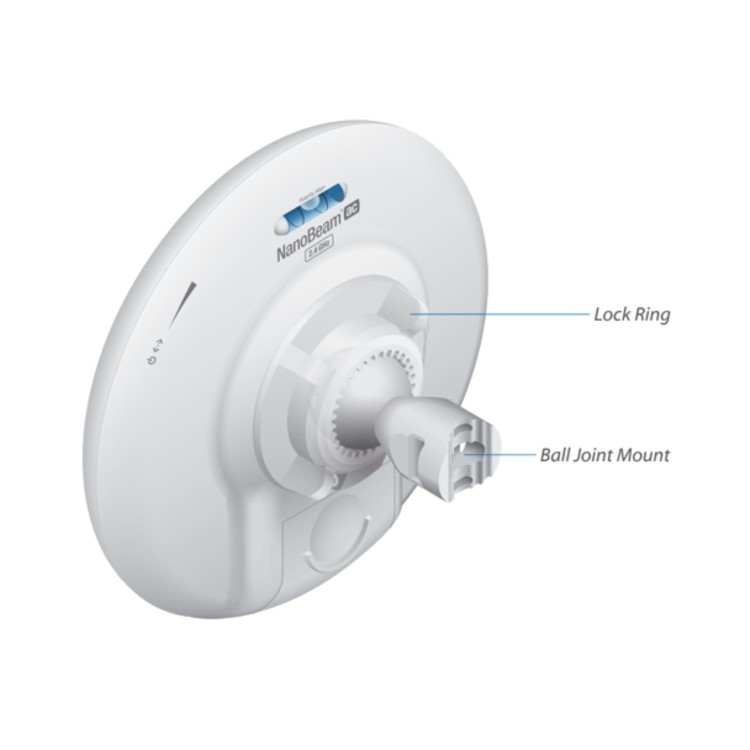 Ubiquiti NanoBeam 2AC NBE-2AC-13 2.4GHz Wireless Bridge - White