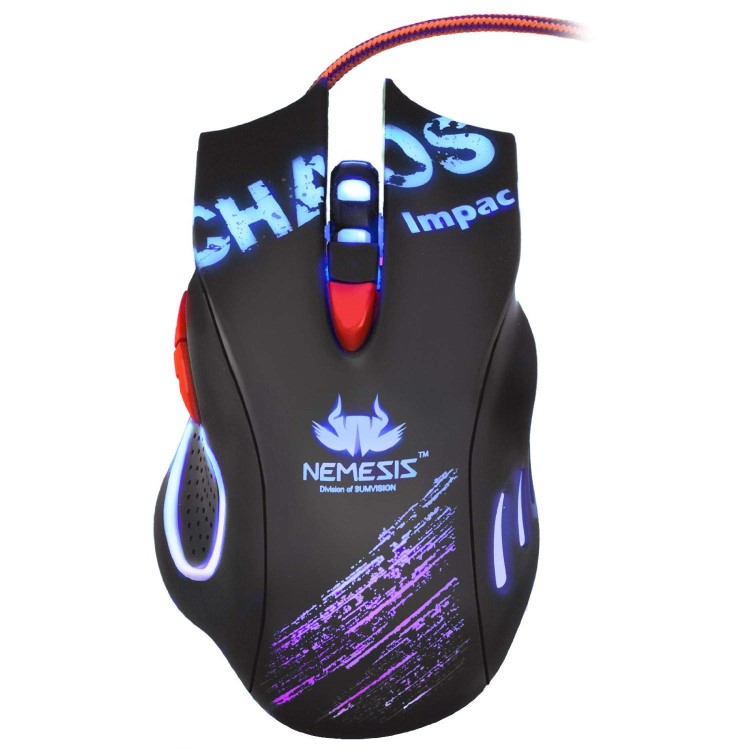 Sumvision - LED Gaming Keyboard Mouse Headset & Mouse Mat - Nemesis Kane Pro Edition 4 in 1 Chaos Pack