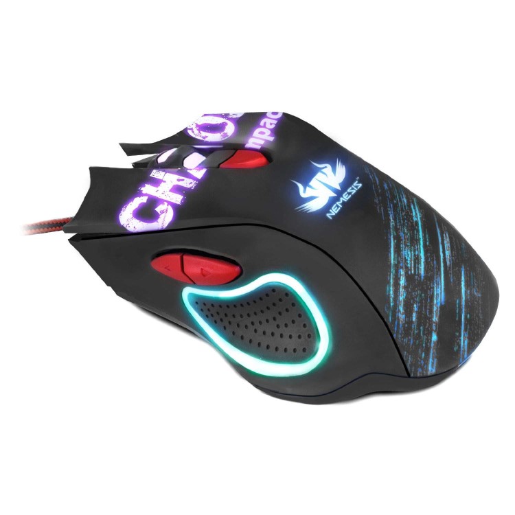 Sumvision - LED Gaming Keyboard Mouse Headset & Mouse Mat - Nemesis Kane Pro Edition 4 in 1 Chaos Pack