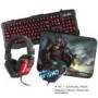 Sumvision - LED Gaming Keyboard Mouse Headset & Mouse Mat - Nemesis Kane Pro Edition 4 in 1 Chaos Pack