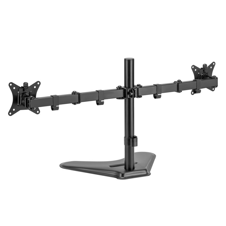 electriQ DUAL Free Standing Monitor Arm For Up to x2 32" Screen