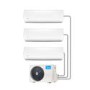 3 Way Multisplit 36000 BTU Inverter Air Conditioner with two 12000 BTU plus one 9000 BTU indoor units to a single outdoor 