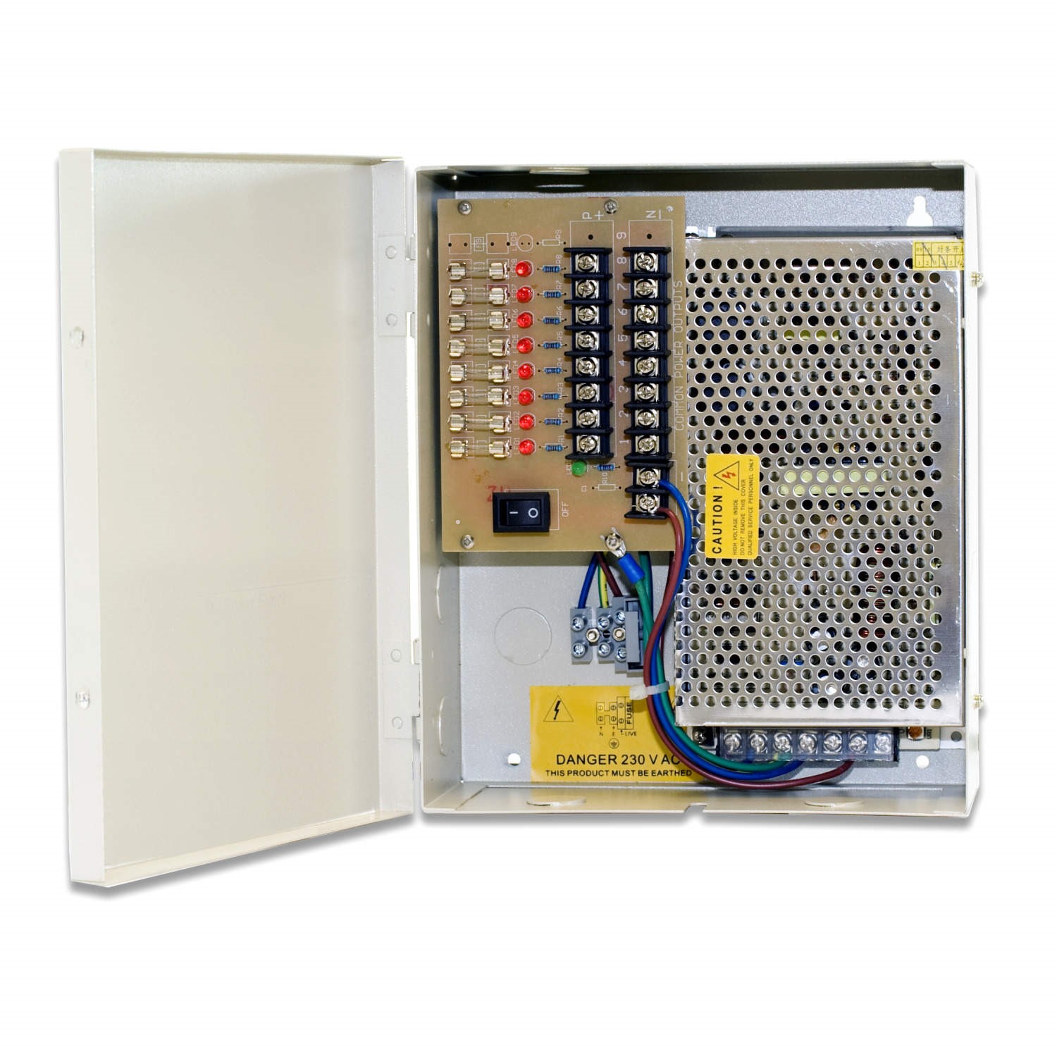 8 Output Cctv Power Supply 24vac @ 4 A並行輸入品 SPRO 16 Way Box PSU