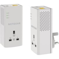 Netgear PLP1000 1000Mbps 1 Port Powerline Adapter - 2 Pack 