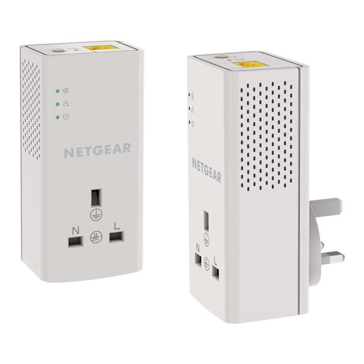 Netgear PLP1000 1000Mbps 1 Port Powerline Adapter - 2 Pack 