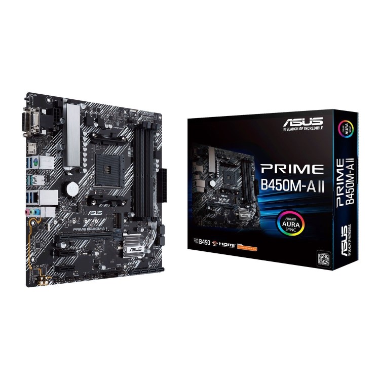 ASUS PRIME B450M-A II AMD B450 AM4 DDR5 Micro ATX Motherboard