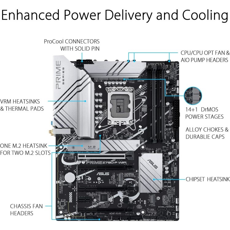 ASUS Prime Z790-P Wi-Fi Intel Z790 LGA1700 DDR5 ATX Motherboard