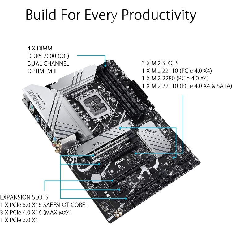 ASUS Prime Z790-P Wi-Fi Intel Z790 LGA1700 DDR5 ATX Motherboard