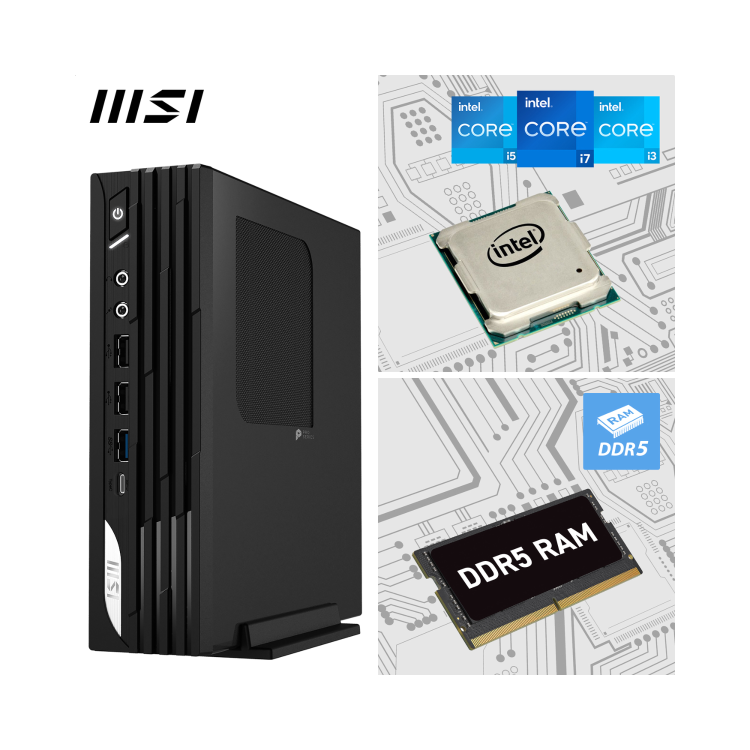 MSI PRO DP21 14M SFF Intel Core i5 14400 16GB RAM 512GB SSD Windows 11 Pro Mini PC