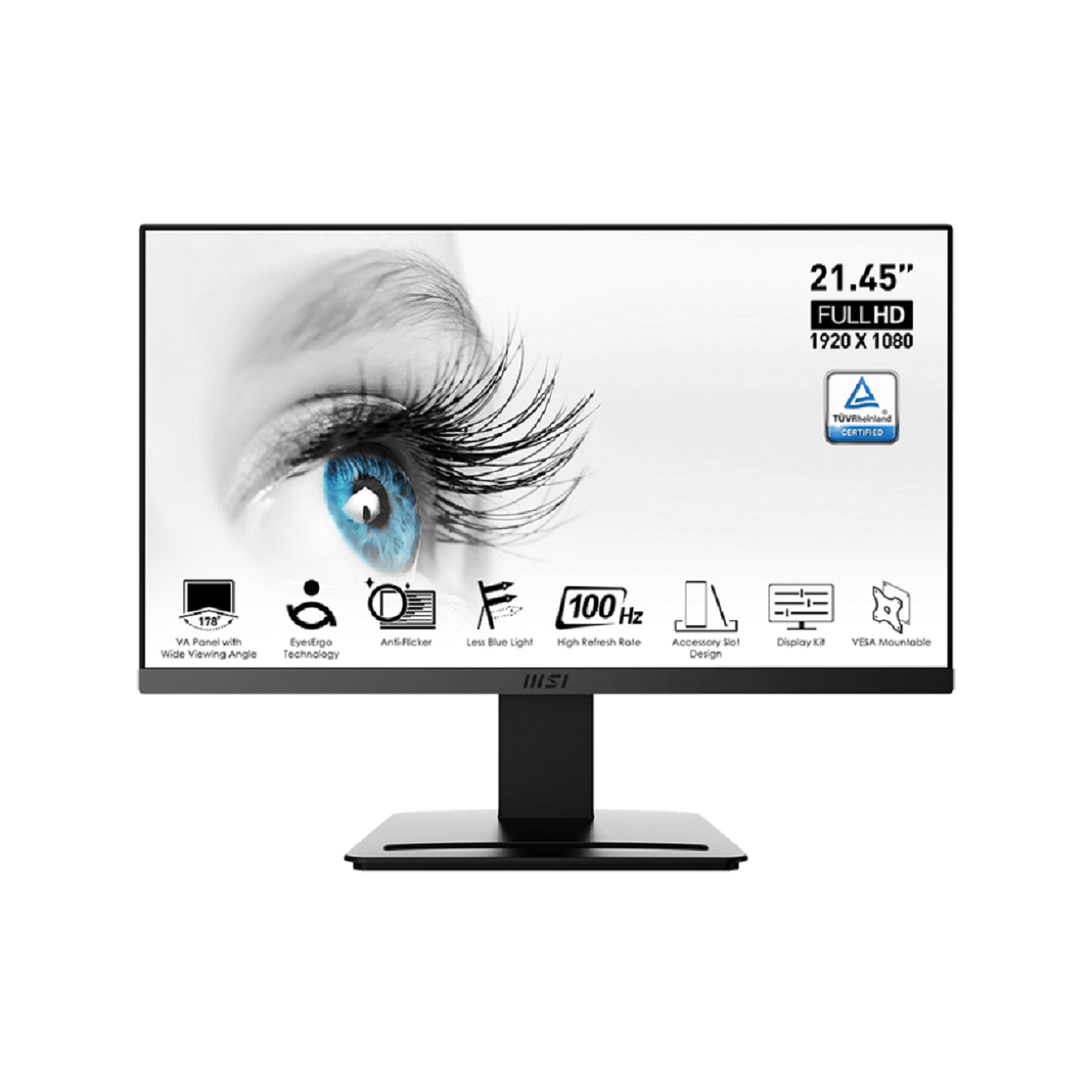 MSI PRO MP223 21.45" Full HD 100Hz Adaptive-Sync VA Monitor on