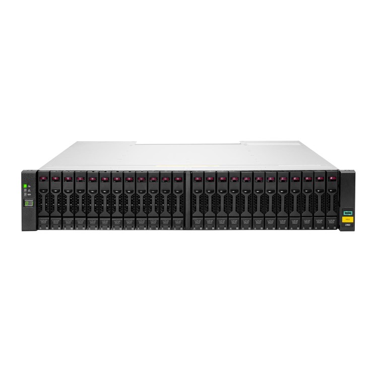 Hewlett Packard HPE Modular Smart Array 2062 10GbE iSCSI SFF Storage - Hard drive array - 3.84 TB - 24 bays SAS-3 - SSD 1.92 TB x 2 - iSCSI 10 GbE external - rack-mountable - 2U