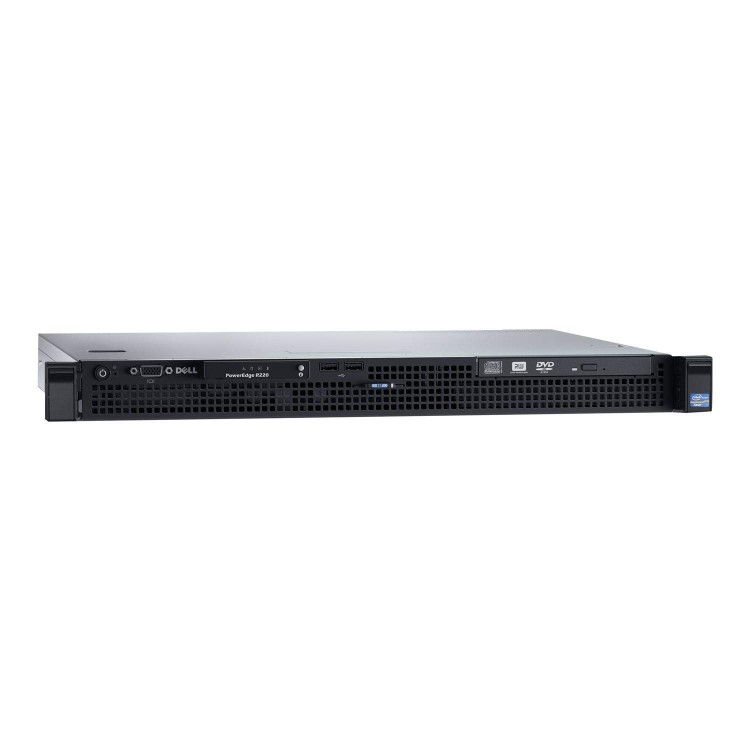Dell PowerEdge R220 - Server - rack-mountable - 1U - 1-way - 1 x Xeon E3-1220V3 / 3.1 GHz - RAM 8 GB - HDD 1 TB - DVD-Writer - G200eW - GigE - no OS - Monitor _ none
