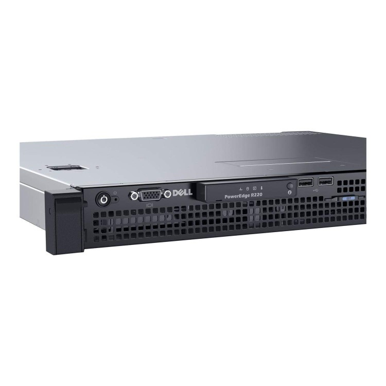 Dell PowerEdge R220 - Server - rack-mountable - 1U - 1-way - 1 x Xeon E3-1220V3 / 3.1 GHz - RAM 8 GB - HDD 1 TB - DVD-Writer - G200eW - GigE - no OS - Monitor _ none