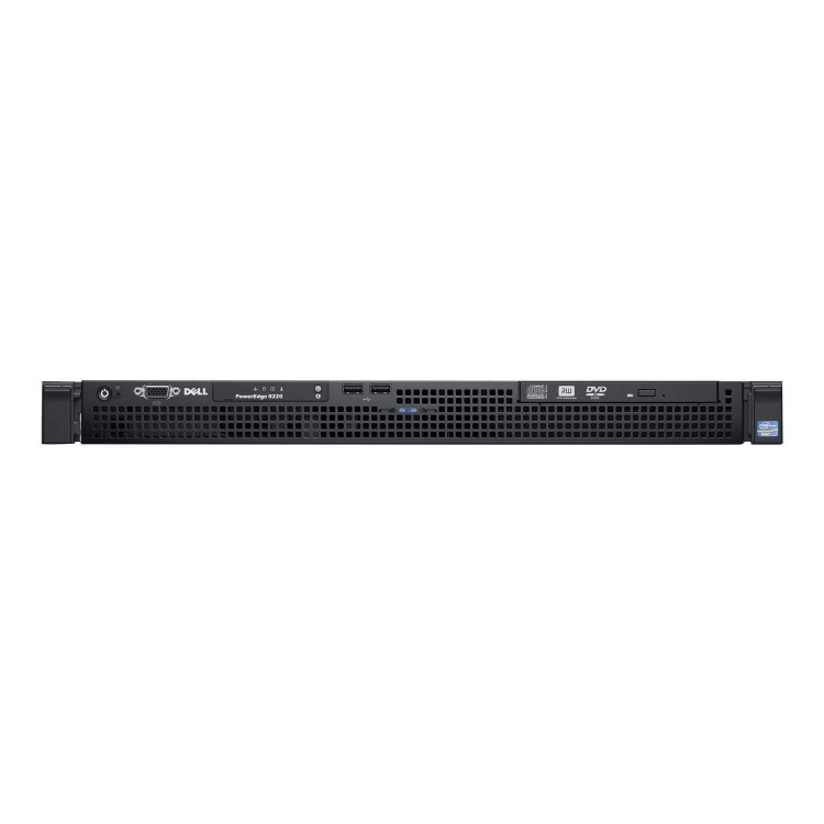 Dell PowerEdge R220 - Server - rack-mountable - 1U - 1-way - 1 x Xeon E3-1220V3 / 3.1 GHz - RAM 8 GB - HDD 1 TB - DVD-Writer - G200eW - GigE - no OS - Monitor _ none