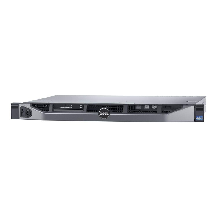 Dell PowerEdge R220 - Server - rack-mountable - 1U - 1-way - 1 x Xeon E3-1220V3 / 3.1 GHz - RAM 8 GB - HDD 1 TB - DVD-Writer - G200eW - GigE - no OS - Monitor _ none